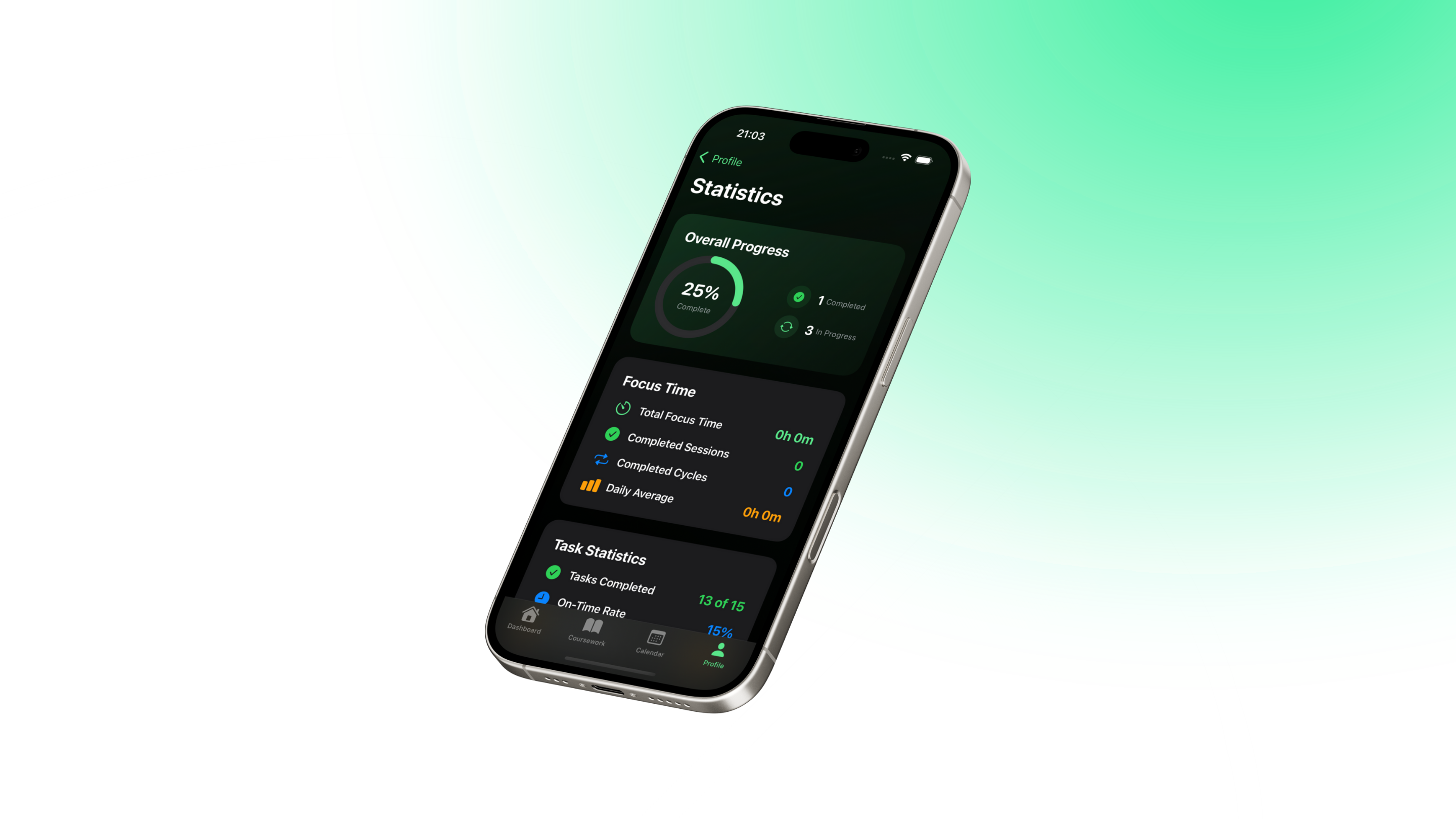 Progress tracking in Acadex